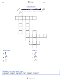 Aperçu de la feuille de travail imprimable Antonio Stradivari