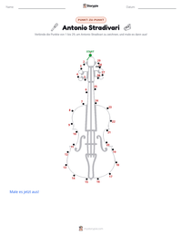 Antonio Stradivari druckbare Arbeitsblatt Vorschau