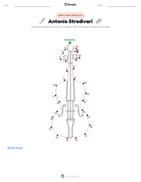 Antonio Stradivari yazdırılabilir çalışma sayfası önizlemesi
