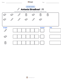 Antonio Stradivari printable worksheet preview