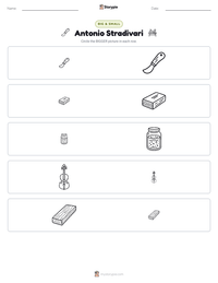 Antonio Stradivari printable worksheet preview