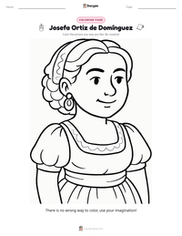 Josefa Ortiz de Domínguez printable worksheet preview