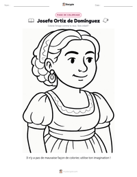 Aperçu de la feuille de travail imprimable Josefa Ortiz de Domínguez