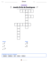 Josefa Ortiz de Domínguez printable worksheet preview