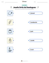 Josefa Ortiz de Domínguez printable worksheet preview