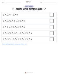 Josefa Ortiz de Domínguez printable worksheet preview