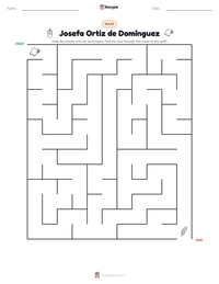 Josefa Ortiz de Domínguez printable worksheet preview