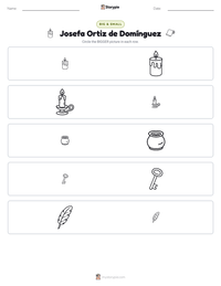 Josefa Ortiz de Domínguez printable worksheet preview