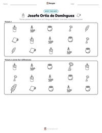 Josefa Ortiz de Domínguez printable worksheet preview