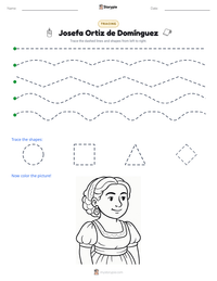Josefa Ortiz de Domínguez printable worksheet preview