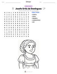 Josefa Ortiz de Domínguez printable worksheet preview