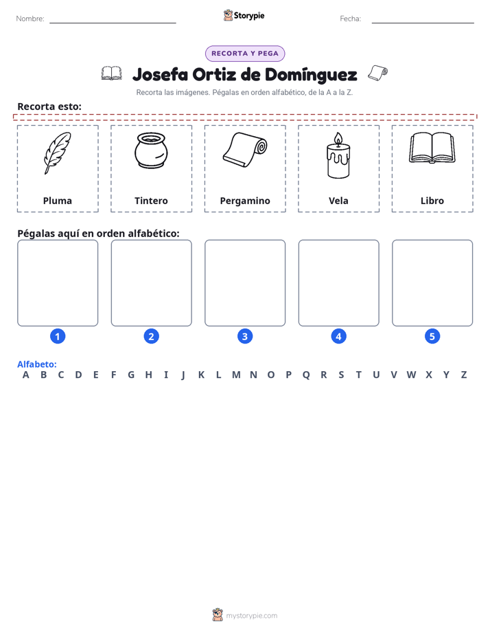 Cortar y Pegar el Alfabeto