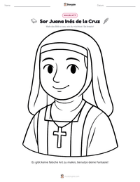 Sor Juana Inés de la Cruz druckbare Arbeitsblatt Vorschau
