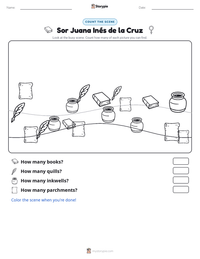 Sor Juana Inés de la Cruz printable worksheet preview