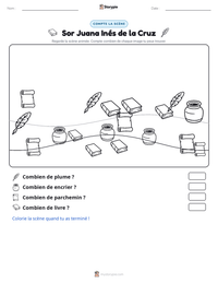 Aperçu de la feuille de travail imprimable Sor Juana Inés de la Cruz