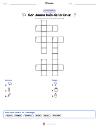 Sor Juana Inés de la Cruz printable worksheet preview