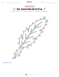 Sor Juana Inés de la Cruz afdrukbare werkblad voorbeeld