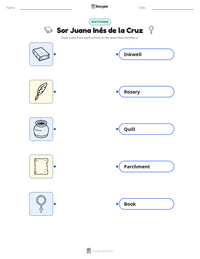 Sor Juana Inés de la Cruz printable worksheet preview