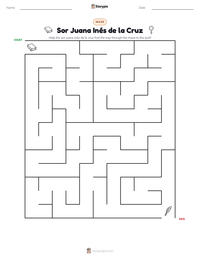 Sor Juana Inés de la Cruz printable worksheet preview