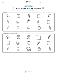 Sor Juana Inés de la Cruz printable worksheet preview