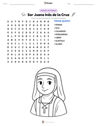 Anteprima della scheda stampabile di Sor Juana Inés de la Cruz