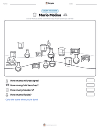 Mario Molina printable worksheet preview
