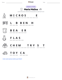 Mario Molina printable worksheet preview