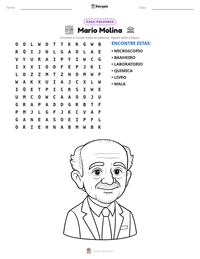 Prévia da folha de atividades imprimível Mario Molina