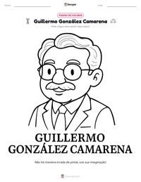 Prévia da folha de atividades imprimível Guillermo González Camarena
