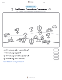 Guillermo González Camarena printable worksheet preview