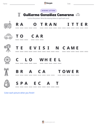Guillermo González Camarena printable worksheet preview