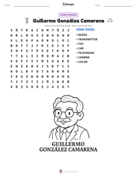 Guillermo González Camarena printable worksheet preview