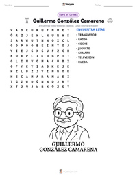 Vista previa de la hoja de trabajo imprimible de Guillermo González Camarena