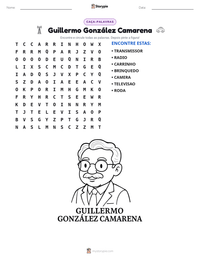 Prévia da folha de atividades imprimível Guillermo González Camarena