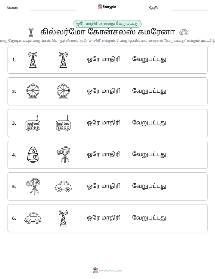 அதே அல்லது மாறுபட்டது