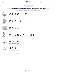 Francisco Gabilondo Soler (Cri-Cri) printable worksheet preview