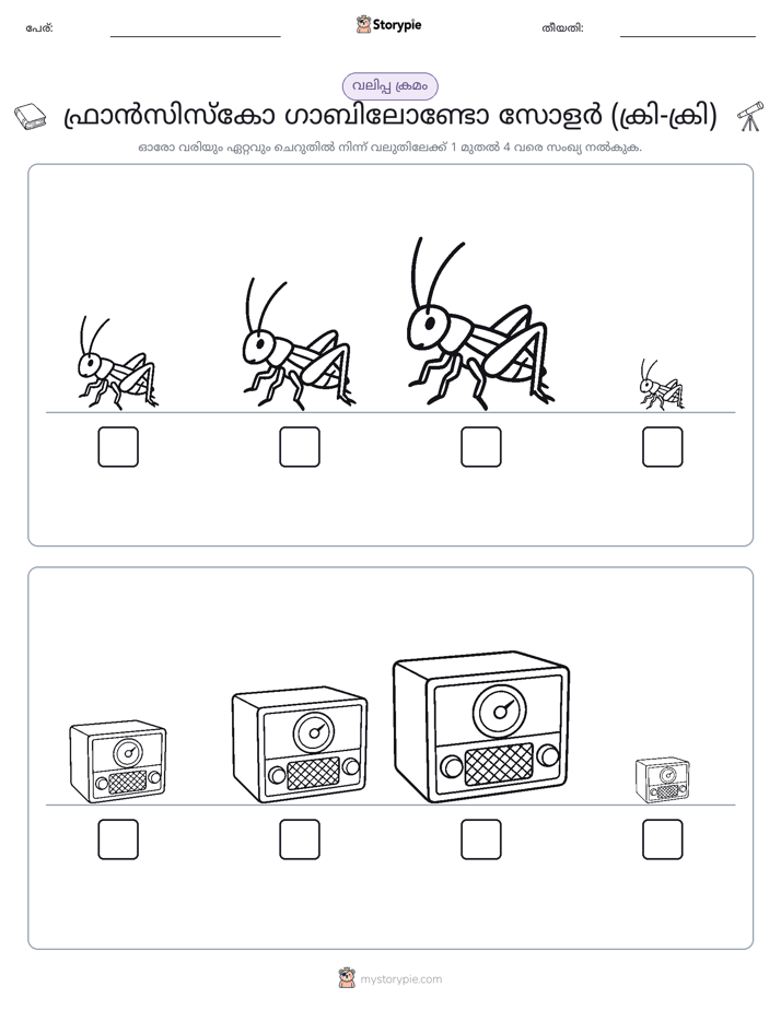 വലുപ്പം ക്രമം