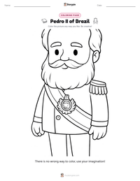Pedro II of Brazil printable worksheet preview
