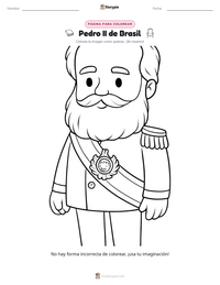Vista previa de la hoja de trabajo imprimible de Pedro II de Brasil