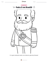 Pedro II van Brazilië afdrukbare werkblad voorbeeld