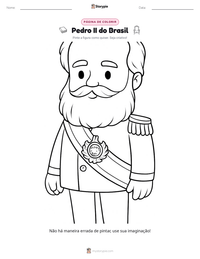 Prévia da folha de atividades imprimível Pedro II do Brasil