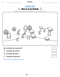 Aperçu de la feuille de travail imprimable Pierre II du Brésil