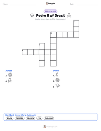 Pedro II of Brazil printable worksheet preview