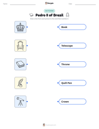 Pedro II of Brazil printable worksheet preview