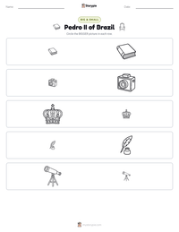Pedro II of Brazil printable worksheet preview