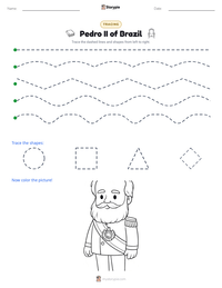 Pedro II of Brazil printable worksheet preview