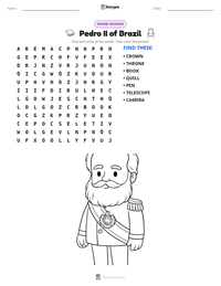 Pedro II of Brazil printable worksheet preview