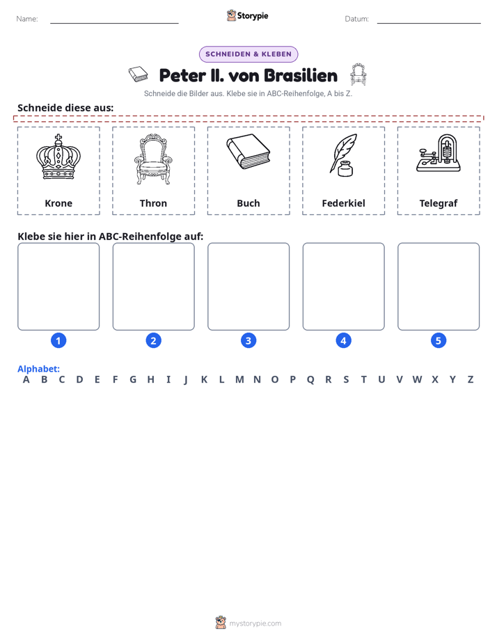 Schneiden & Einfügen Alphabet