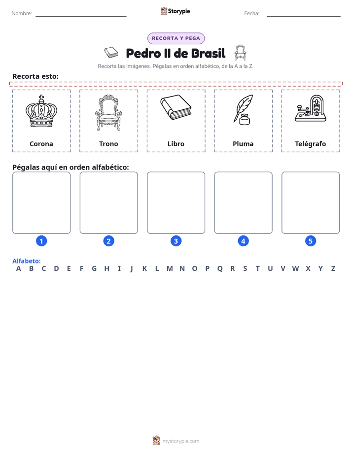 Cortar y Pegar el Alfabeto