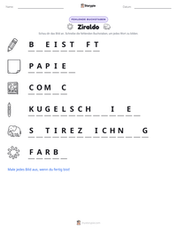 Ziraldo druckbare Arbeitsblatt Vorschau